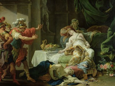 De dood van Cleopatra, 1755 door Louis Jean François Lagrenée